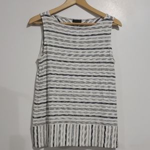 J. Jill Black & White Knit Tank Sz XS